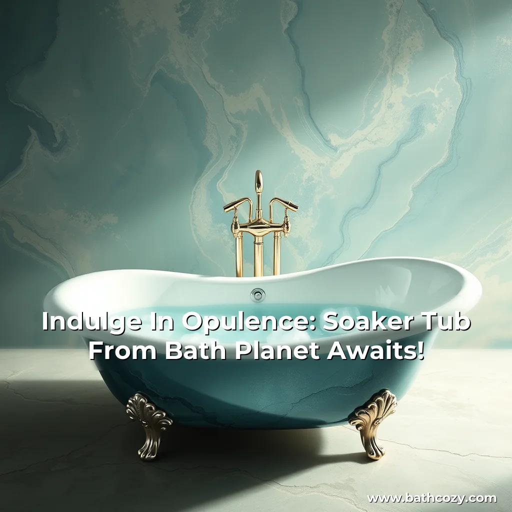 Artistic representation for Indulge In Opulence: Soaker Tub From Bath Planet Awaits!