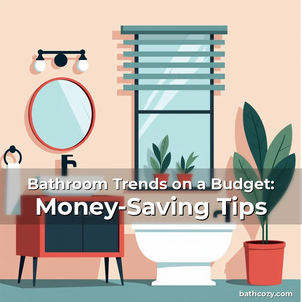 Artistic representation for Bathroom Trends on a Budget: Money-Saving Tips