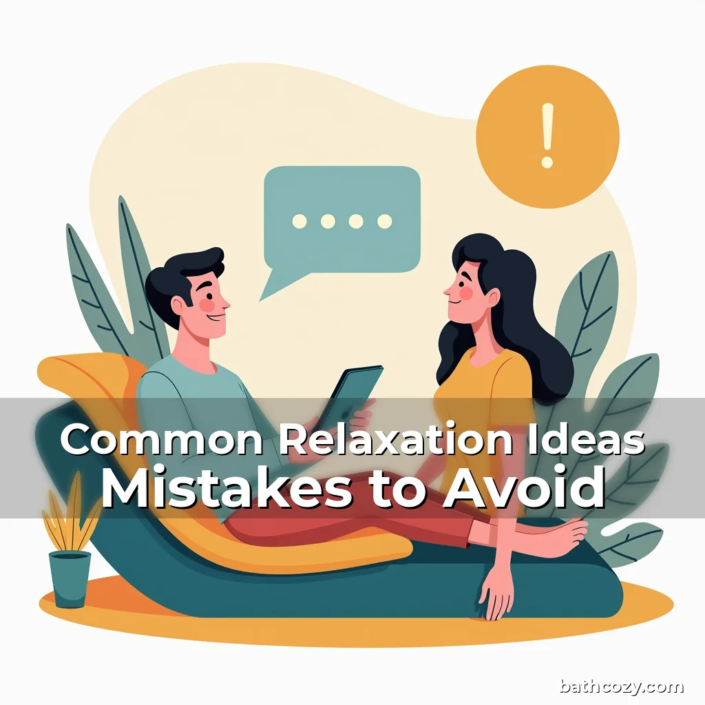 Artistic representation for Common Relaxation Ideas Mistakes to Avoid