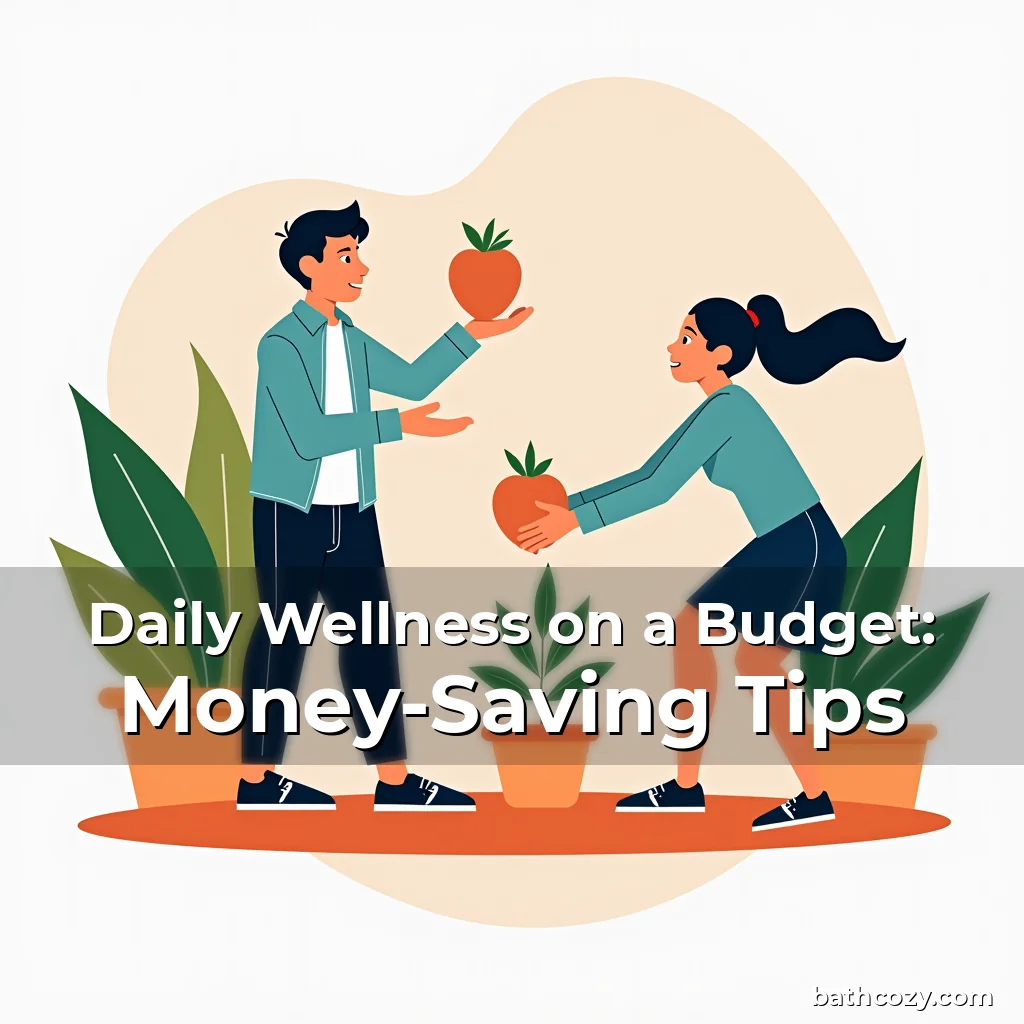 Artistic representation for Daily Wellness on a Budget: Money-Saving Tips